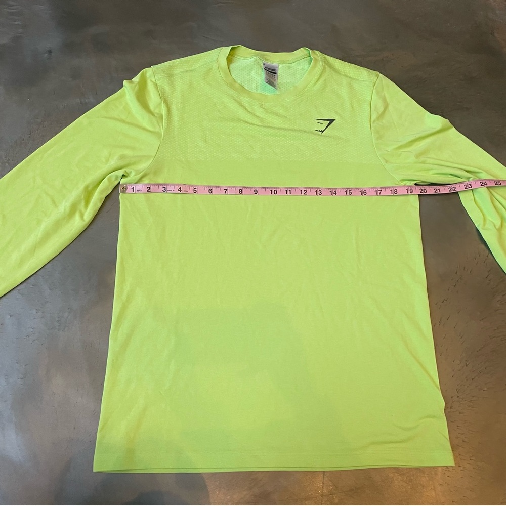 Like New, Gymshark, Long Sleeve T-shirt, Men’s S, Neon Green-Yellow